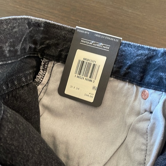 NWT 501 Original Levi’s straight leg jeans dark wash - Picture 7 of 9